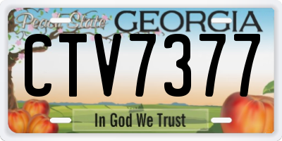 GA license plate CTV7377