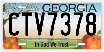 GA license plate CTV7378