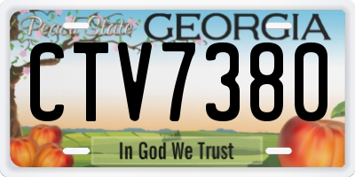 GA license plate CTV7380