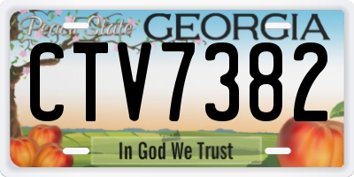 GA license plate CTV7382