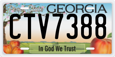 GA license plate CTV7388