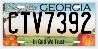 GA license plate CTV7392