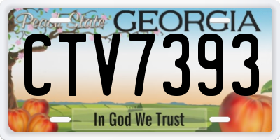 GA license plate CTV7393