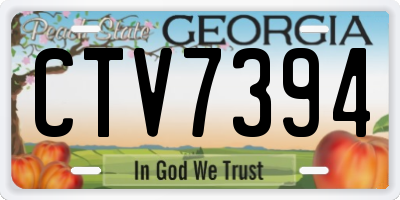 GA license plate CTV7394