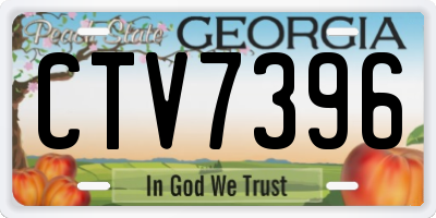 GA license plate CTV7396