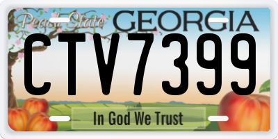 GA license plate CTV7399