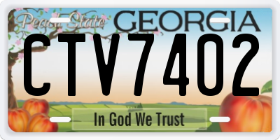 GA license plate CTV7402