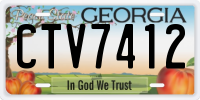 GA license plate CTV7412