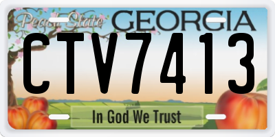 GA license plate CTV7413
