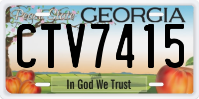 GA license plate CTV7415
