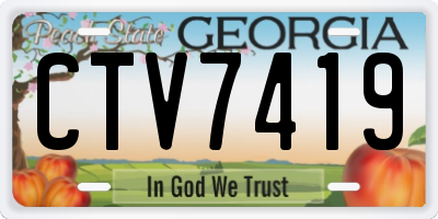 GA license plate CTV7419