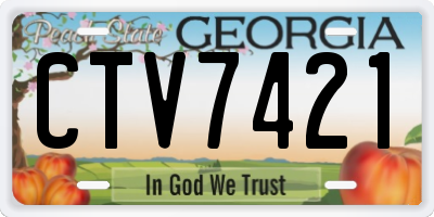 GA license plate CTV7421