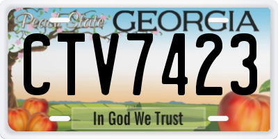 GA license plate CTV7423
