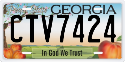 GA license plate CTV7424