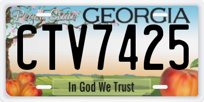 GA license plate CTV7425