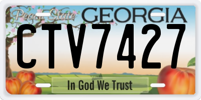 GA license plate CTV7427