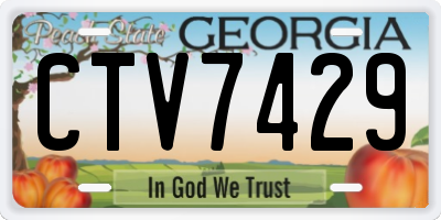 GA license plate CTV7429