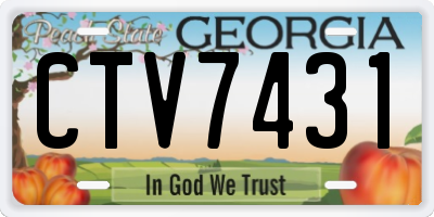GA license plate CTV7431