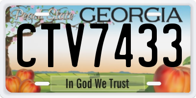 GA license plate CTV7433