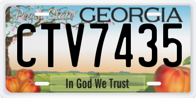 GA license plate CTV7435