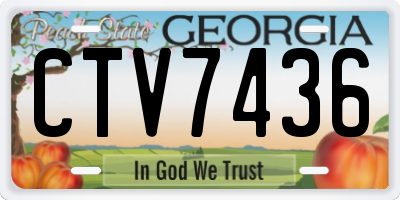 GA license plate CTV7436