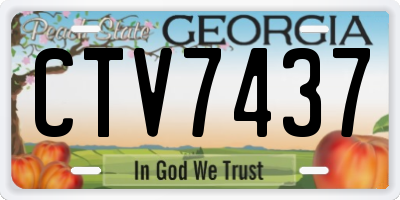 GA license plate CTV7437