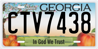 GA license plate CTV7438