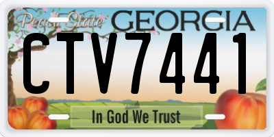 GA license plate CTV7441