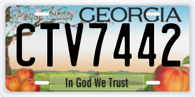 GA license plate CTV7442