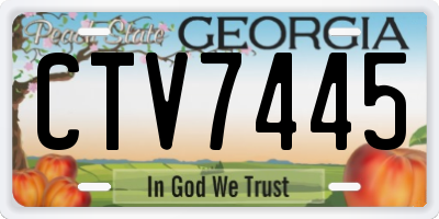 GA license plate CTV7445