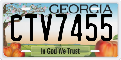 GA license plate CTV7455