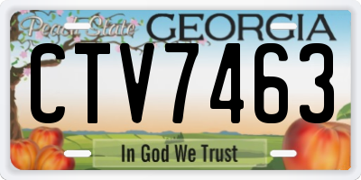 GA license plate CTV7463