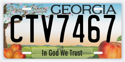 GA license plate CTV7467