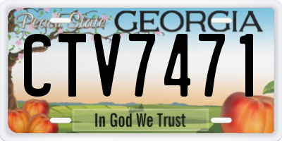 GA license plate CTV7471