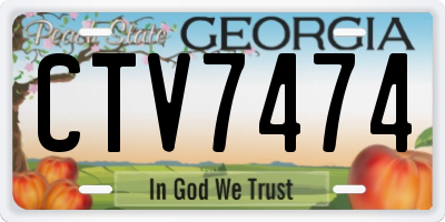 GA license plate CTV7474