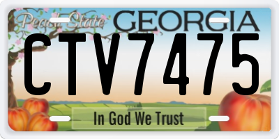 GA license plate CTV7475