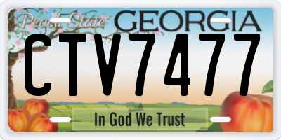 GA license plate CTV7477