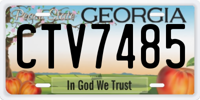 GA license plate CTV7485