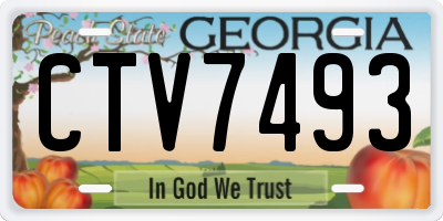 GA license plate CTV7493