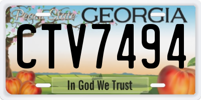 GA license plate CTV7494