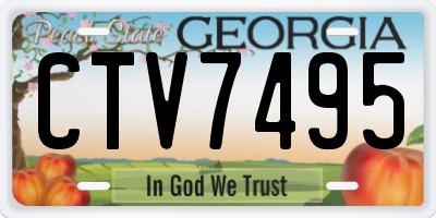 GA license plate CTV7495