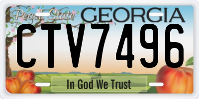 GA license plate CTV7496