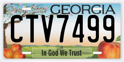 GA license plate CTV7499