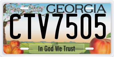 GA license plate CTV7505