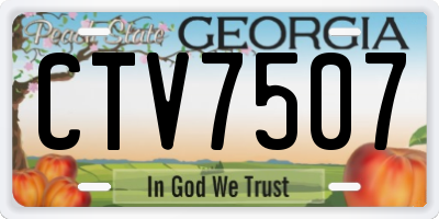 GA license plate CTV7507