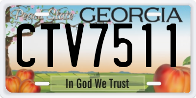 GA license plate CTV7511