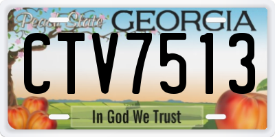 GA license plate CTV7513