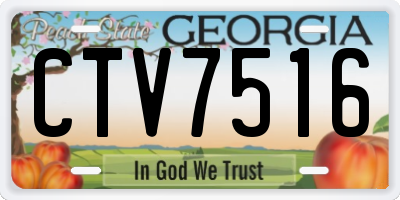 GA license plate CTV7516