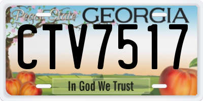 GA license plate CTV7517