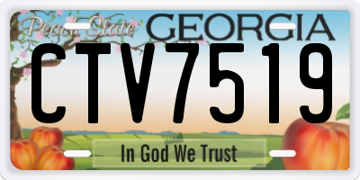GA license plate CTV7519